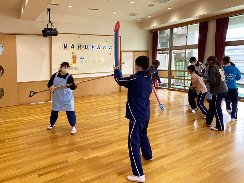 丸山幼稚園 刺股の講習 5